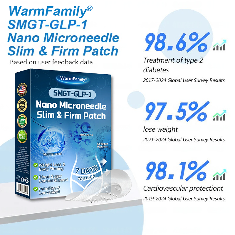 Clinically proven | WarmFamily®✅ SMGT-GLP-1 Nano Microneedle Patch with Collagen & Matrixyl 3000 | Obesity,Cardiovascular Diseas, Diabetes, Sleep Apnea, Joint Problems and More"