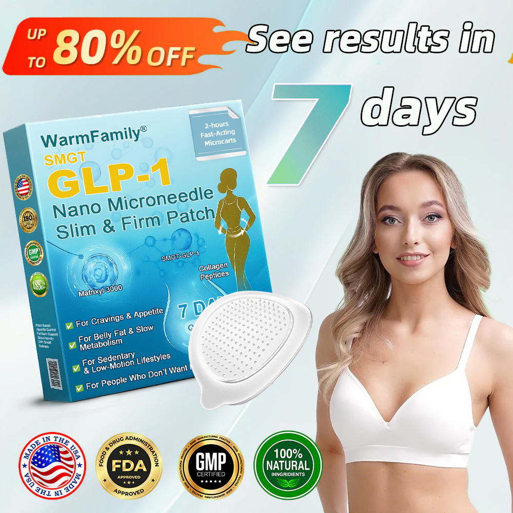 WarmFamily® SMGT-GLP-1 Nano Microneedle Patch with Collagen & Matrixyl 3000 ✅ | Clinically Proven for Weight Loss, Cardiovascular Health, Diabetes, and More Health Issues, Doctor Recommended👨⚕️