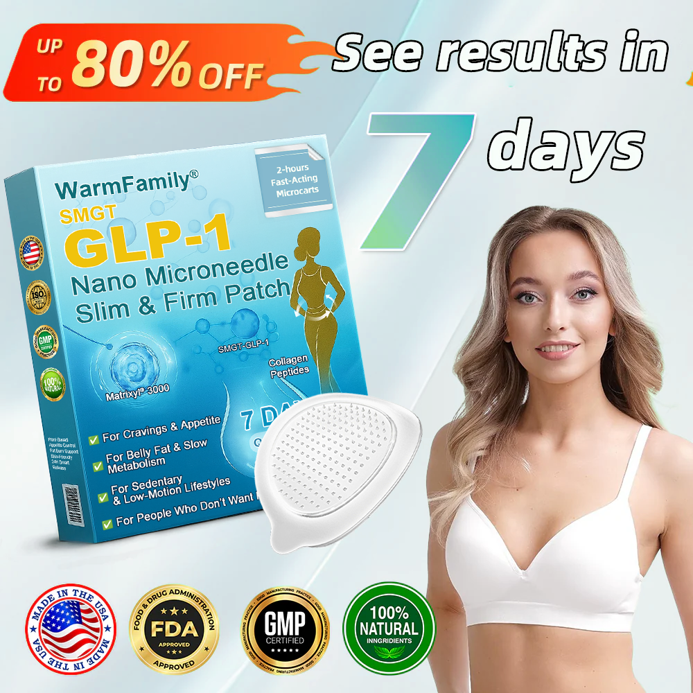 WarmFamily® SMGT-GLP-1 Nano Microneedle Patch with Collagen & Matrixyl 3000 ✅ | Clinically Proven for Weight Loss, Cardiovascular Health, Diabetes, and More Health Issues, Doctor Recommended👨‍⚕️👨‍⚕️