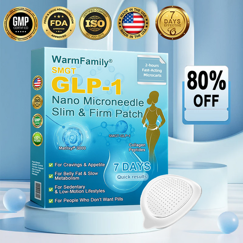 WarmFamily® SMGT-GLP-1 Nano Microneedle Patch with Collagen & Matrixyl 3000 ✅ | Clinically Proven for Weight Loss, Cardiovascular Health, Diabetes, and More Health Issues, Doctor Recommended👨‍⚕️👨‍⚕️