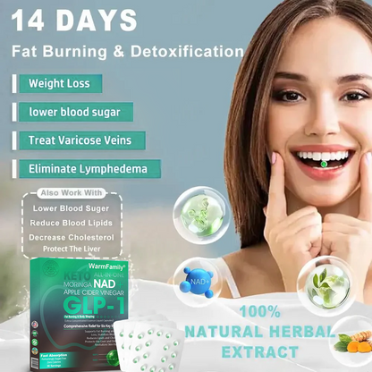 [Official Store] WarmFamily® GLP-1 Slimming Essence Pearls 🍏｜Triple Action: NAD⁺, Moringa & ACV｜⚡ Fast Fat Burn & Metabolic Balance｜Backed by Obesity Research Experts