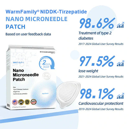【WarmFamily® Official Store】Tirzepatide Nano Microneedle Patch 🇺🇸👨‍⚕️（Zero Pain, 24/7 Release | Lose 20lbs FAST | 90% Sugar Drop | ）