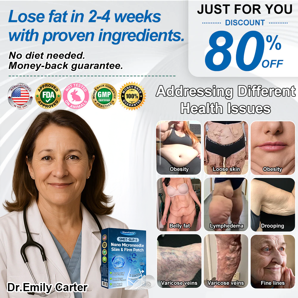 Clinically proven | WarmFamily®✅ SMGT-GLP-1 Nano Microneedle Patch with Collagen & Matrixyl 3000 | Obesity,Cardiovascular Diseas, Diabetes, Sleep Apnea, Joint Problems and More"